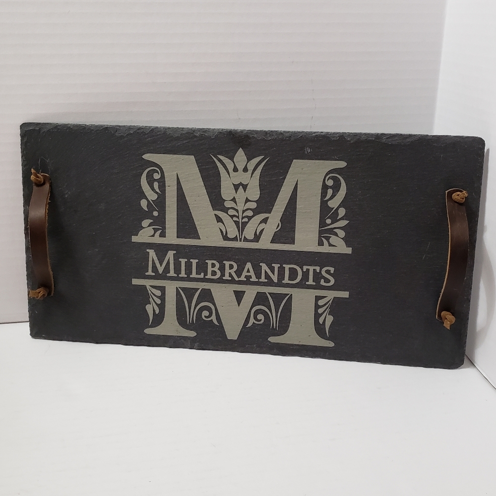 Granite cheese tray. ( monogrammed in your name)